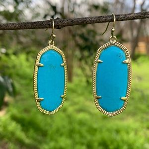 Kendra Scott Elle Earrings in Gold and Turquoise